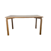 Wooden table curved legs