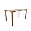 Wooden table curved legs