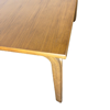 Wooden table curved legs