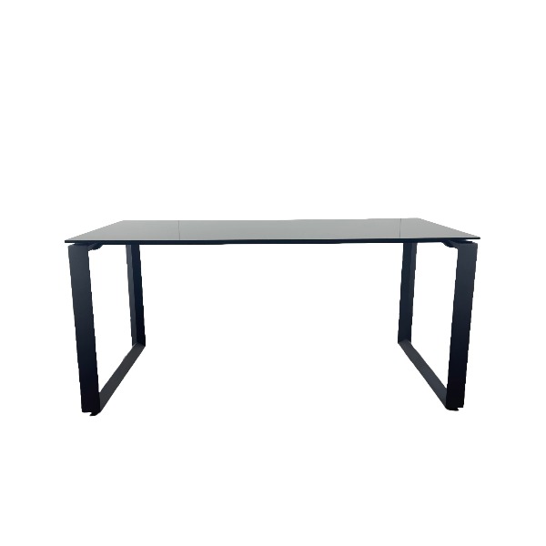 Glass desk black