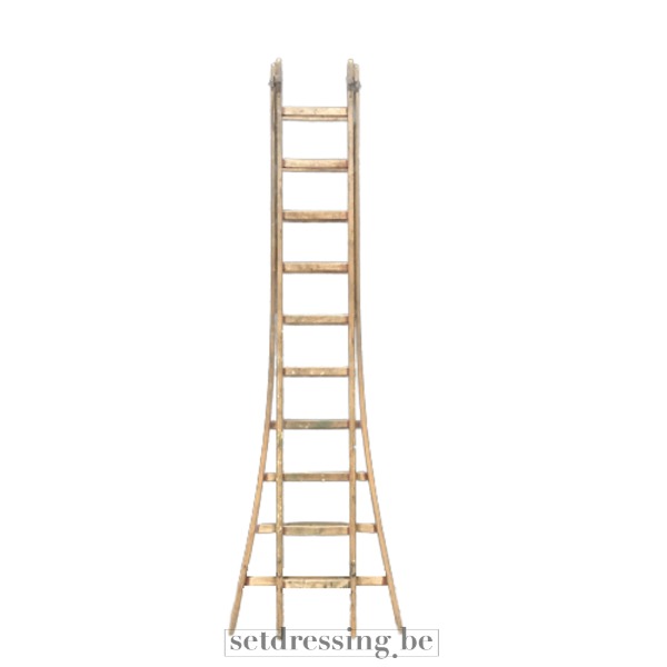 weduwnaar Word gek Raad Oude houten uitschuifbare ladder rekwisieten verhuur setdressing.be