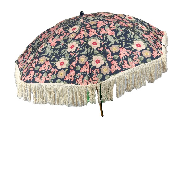 Parasol fringe flower print