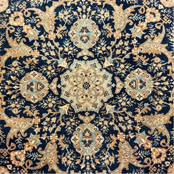 Round Victorian carpet orange Round Victorian carpet orange